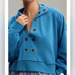 The Kamrie Pieced Popover Top by Pilcro